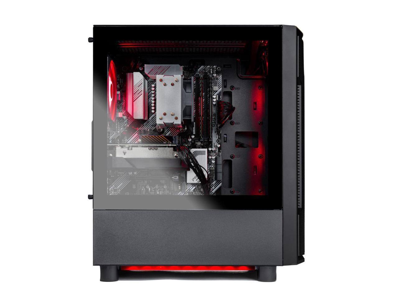 Alt View 4. Skytech Gaming - Skytech Gaming Shadow PC, Ryzen 7 5700, RTX 5050 8GB, 1TB SSD, 16GB RAM, 650W PSU, Wi-Fi, Win 11 - Black.