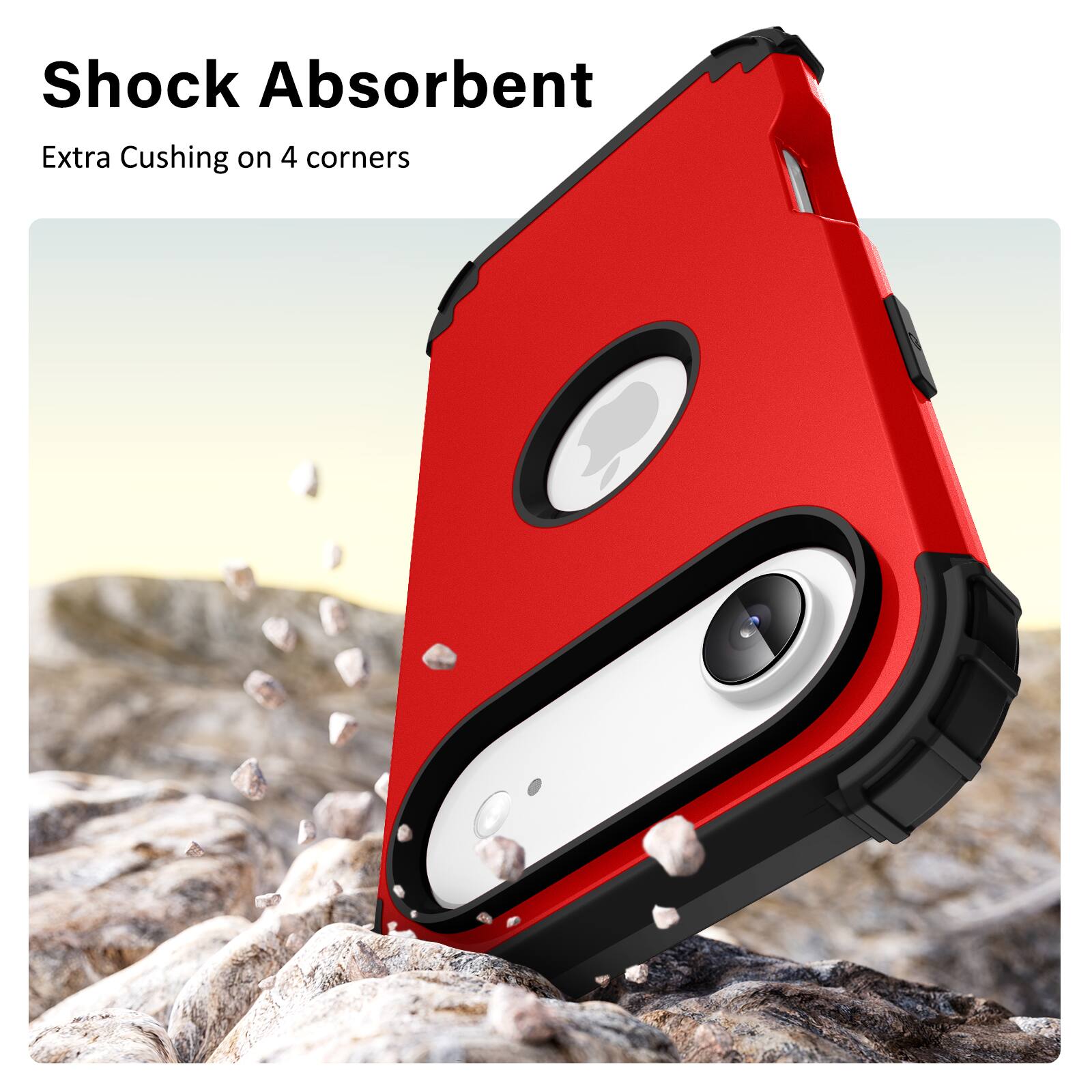Shock Absorbent  
Extra Cushing on 4 corners
