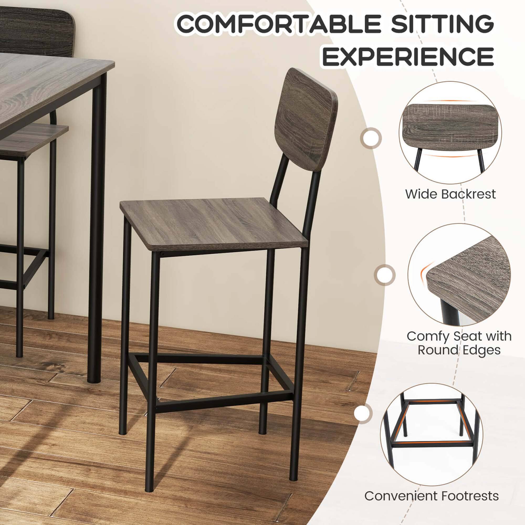 The image features a chair with a wide backrest and a comfortable seat with round edges. It also has a convenient footrest, making it an ideal choice for a comfortable sitting experience.