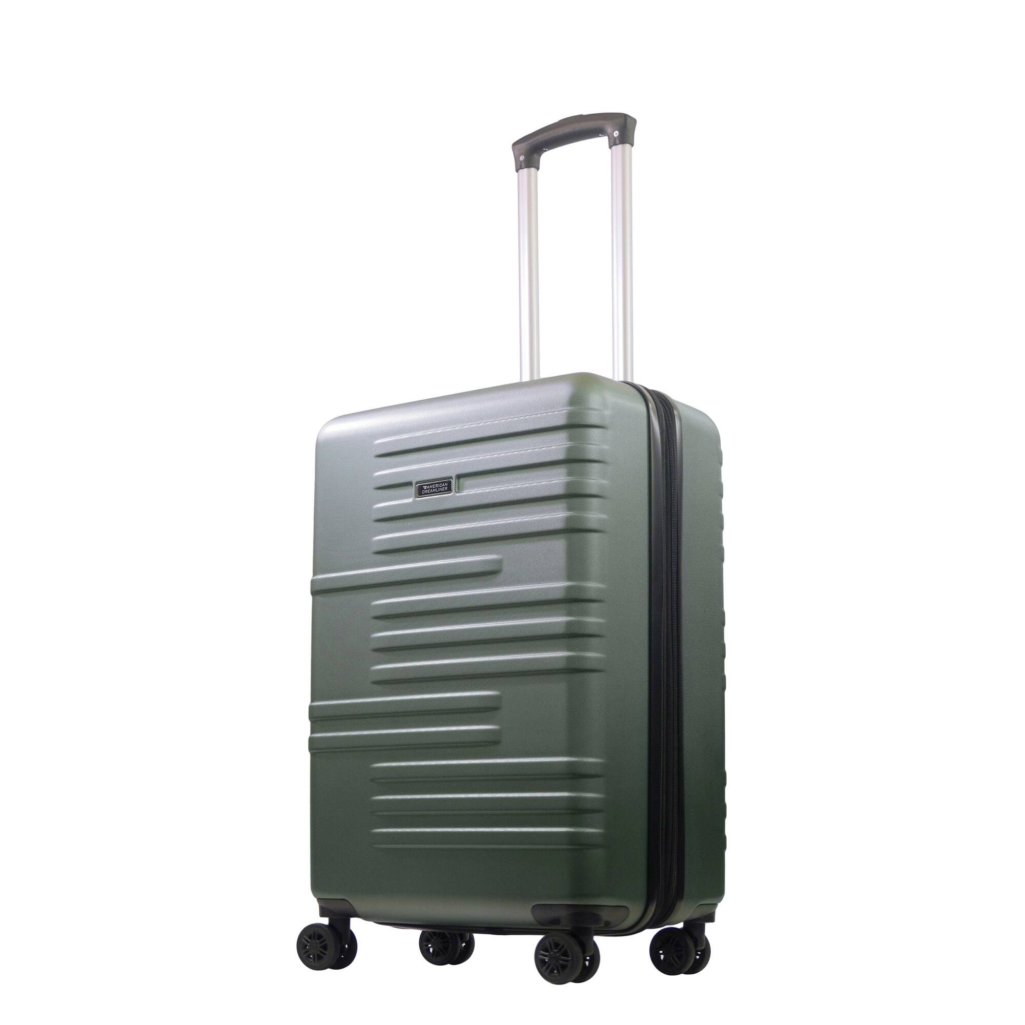 Angle. American Dreamliner - 26.5" Hardside Luggage with Expansion - GREEN.