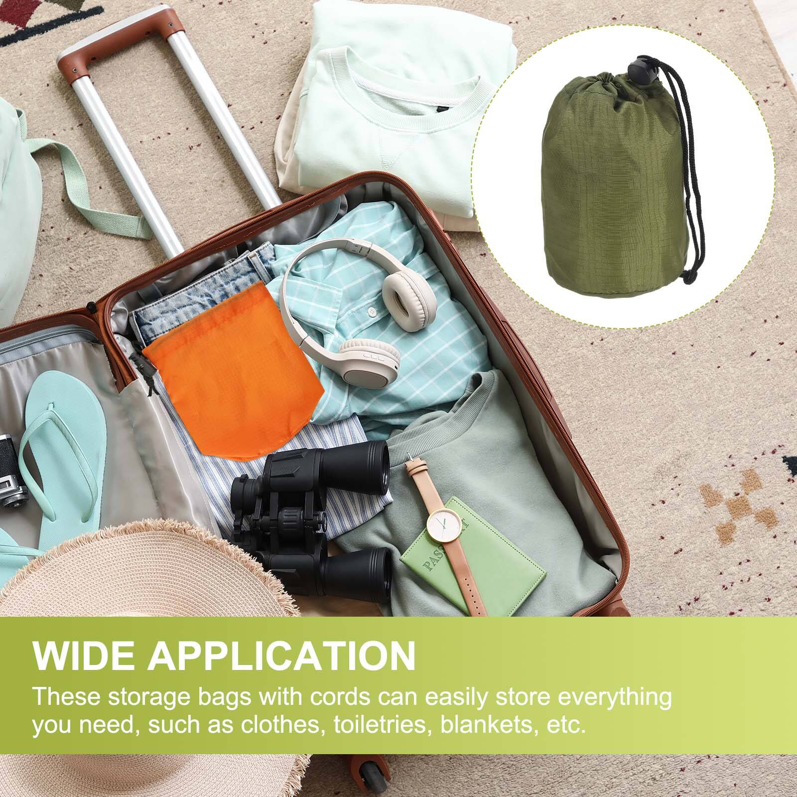WIDE APPLICATION

These storage bags with cords can easily store everything you need, such as clothes, toiletries, blankets, etc.