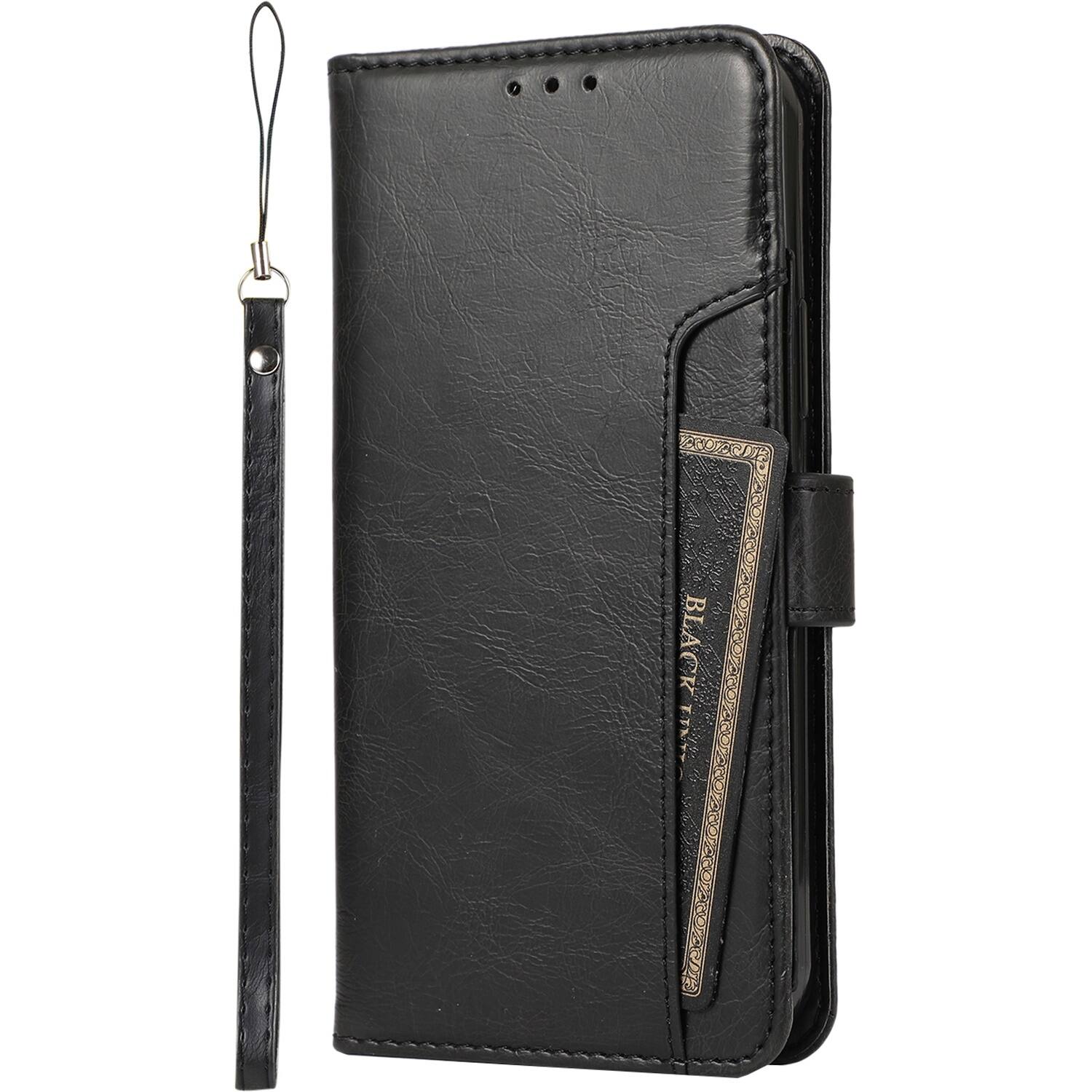 Left. SaharaCase - Folio Wallet Case for Apple iPhone 14 Plus - Black.