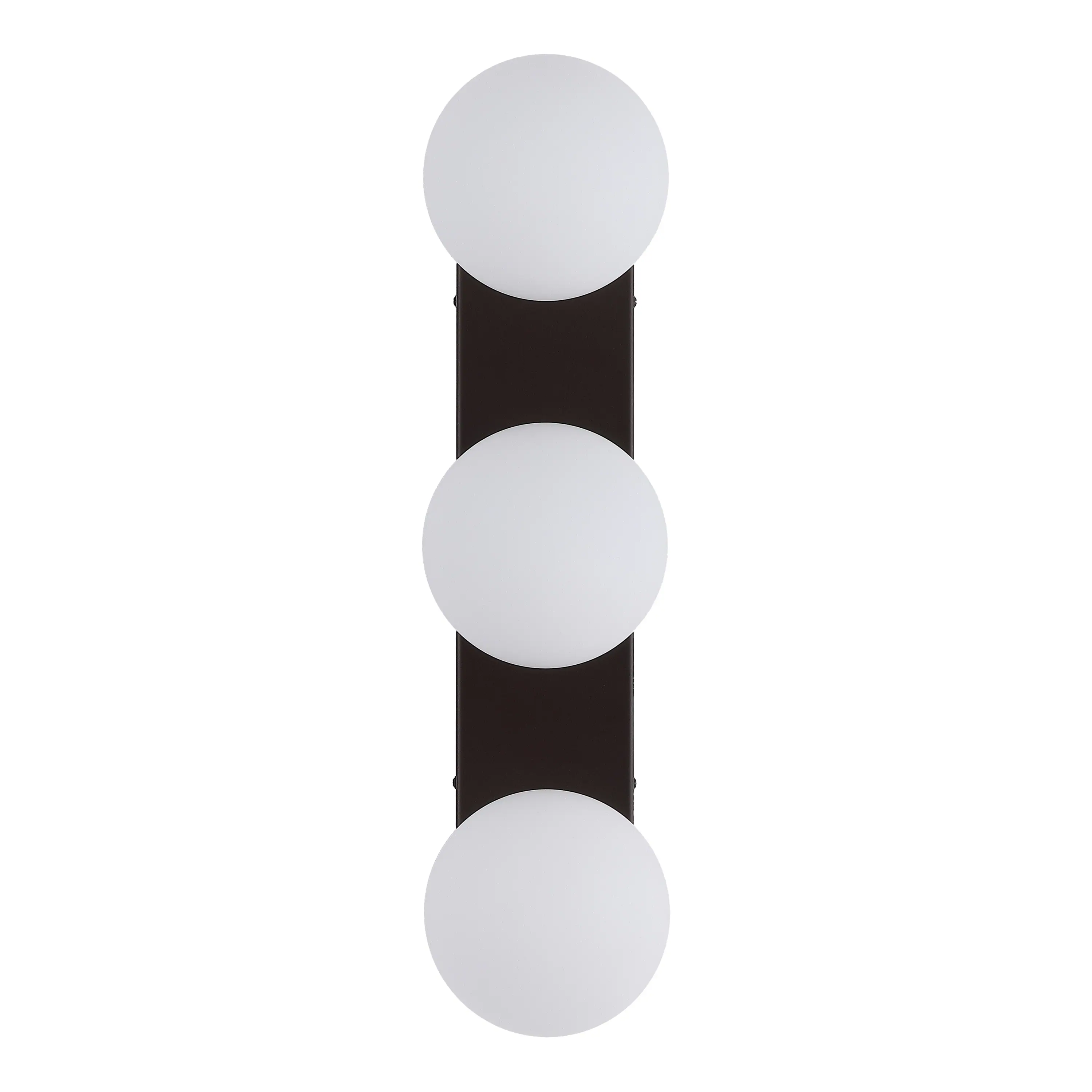 Alt View 8. Jonathan Y - Knox 23.25" 3-Light Oil Rubbed Bronze Mid-Century Modern Metal Bathroom Vanity Light with White Glass Globe Shades - Oil Rubbed Bronze.