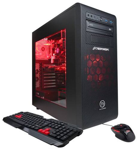  CyberPowerPC - Gamer Xtreme Desktop - Intel Core i7 - 16GB Memory - 2TB Hard Drive + 240GB Solid State Drive - Black/Red