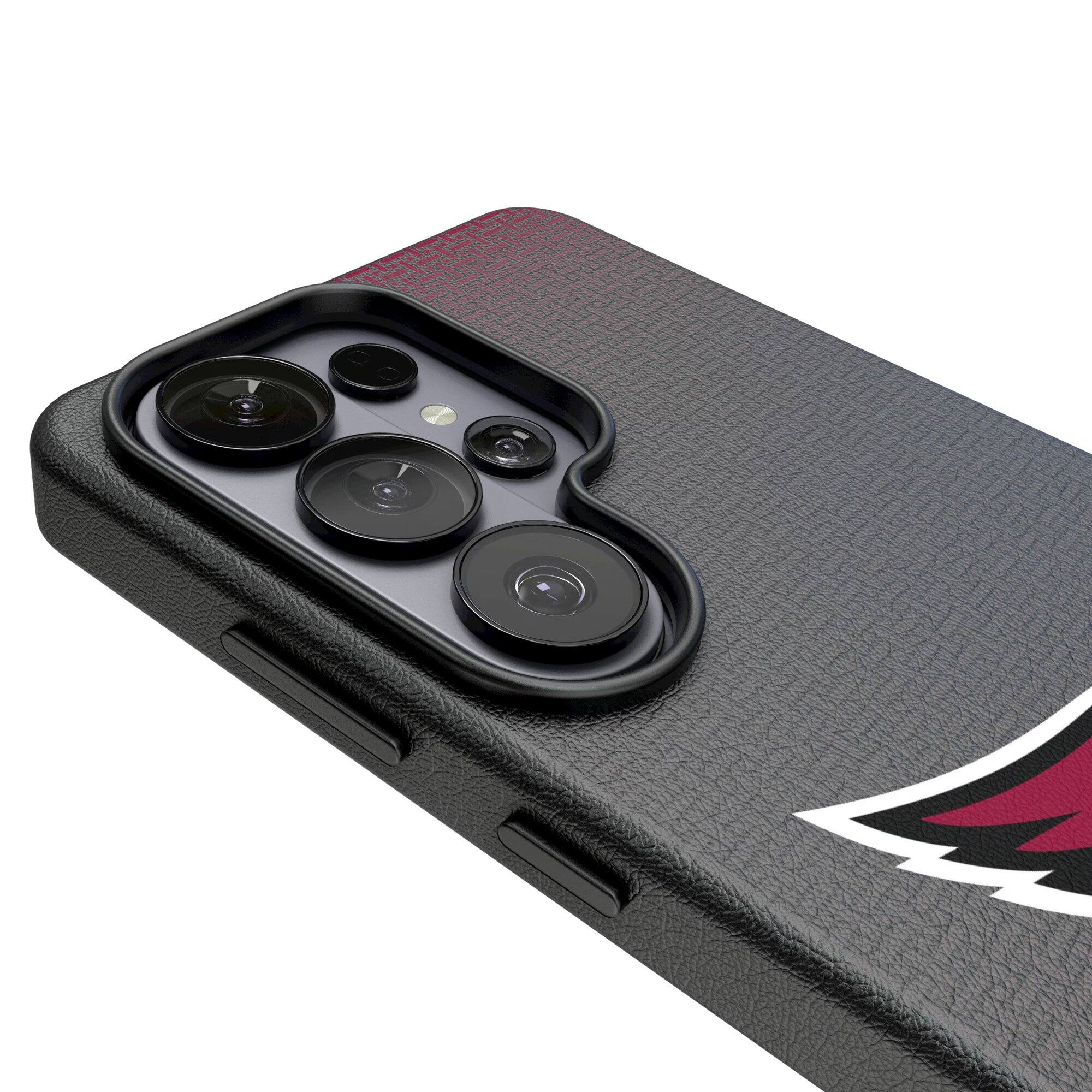 Alt View 2. Keyscaper - Arizona Cardinals Linen Galaxy Magnetic Bump Case - S25 Ultra - Black.