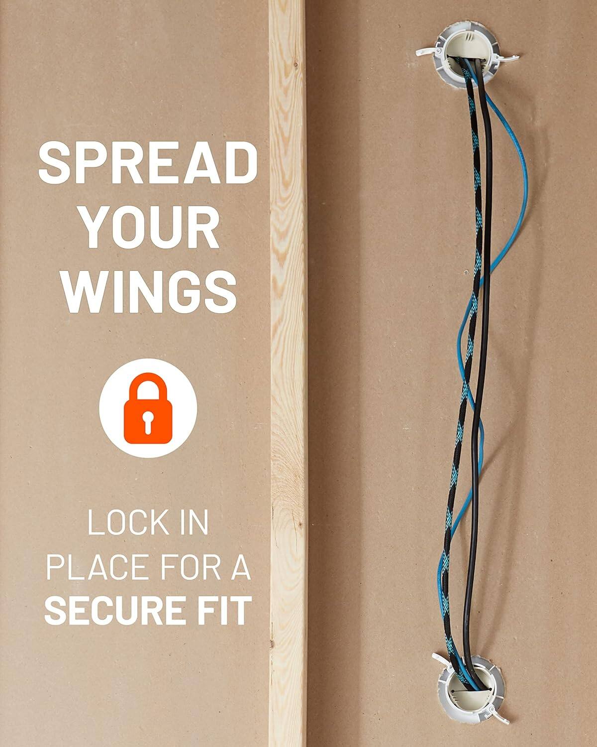 Spread your wings. Lock in place for a secure fit.