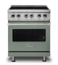 Viking - 5 Series 30" Wide Freestanding Electric Range - Eucalyptus - Front_Zoom