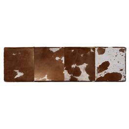 Butler Specialty - Stinson 54 in. W Hair on Hide and Iron Accent Bench - White,Black,Brown