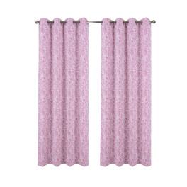 RT Designers Collection - 100% Polyester 140 GSM Liana Jacquard Grommet Curtain Panel 54" x 84" - Lilac