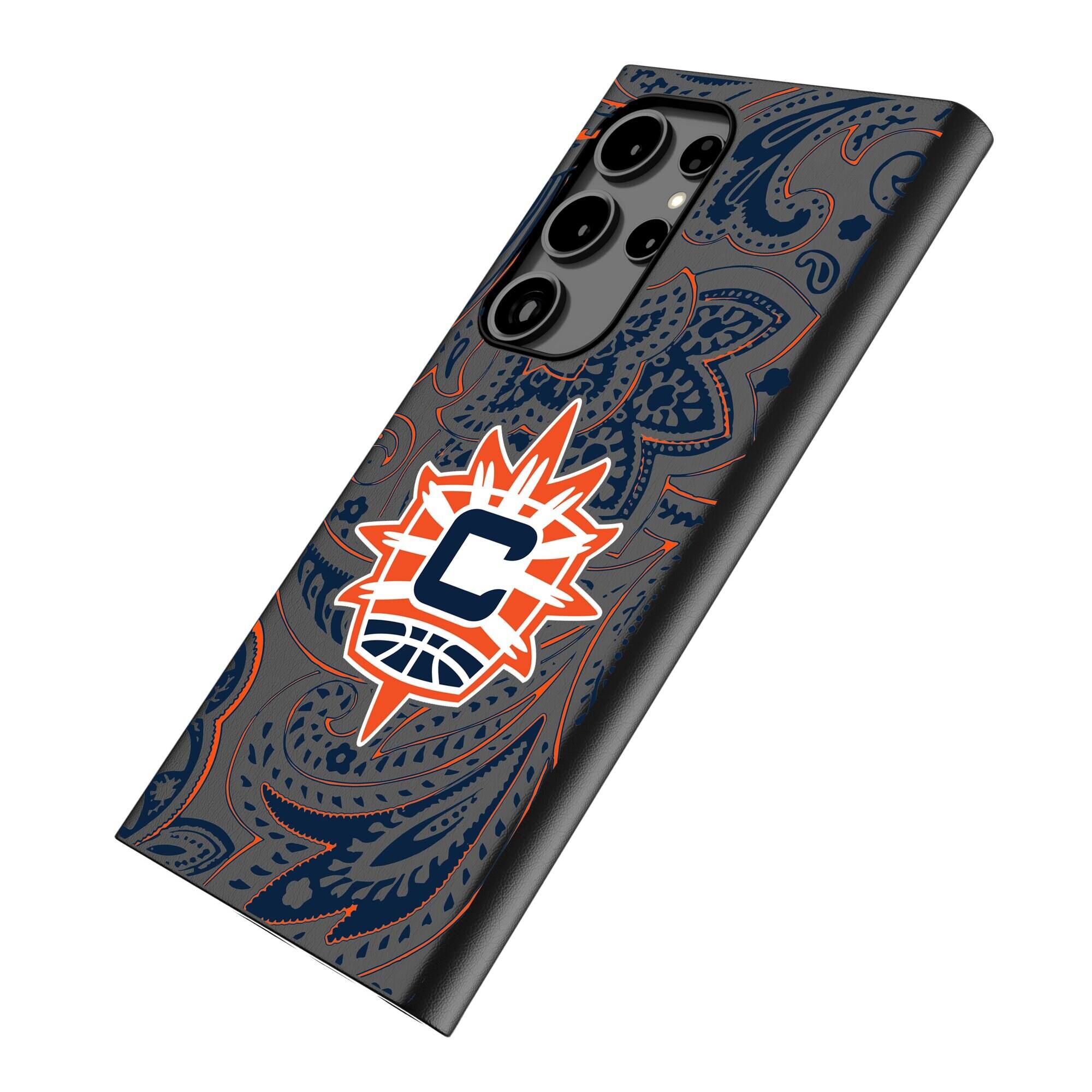 Alt View 1. Keyscaper - Connecticut Sun Paisley Galaxy Magnetic Bump Case - S24 - Black.