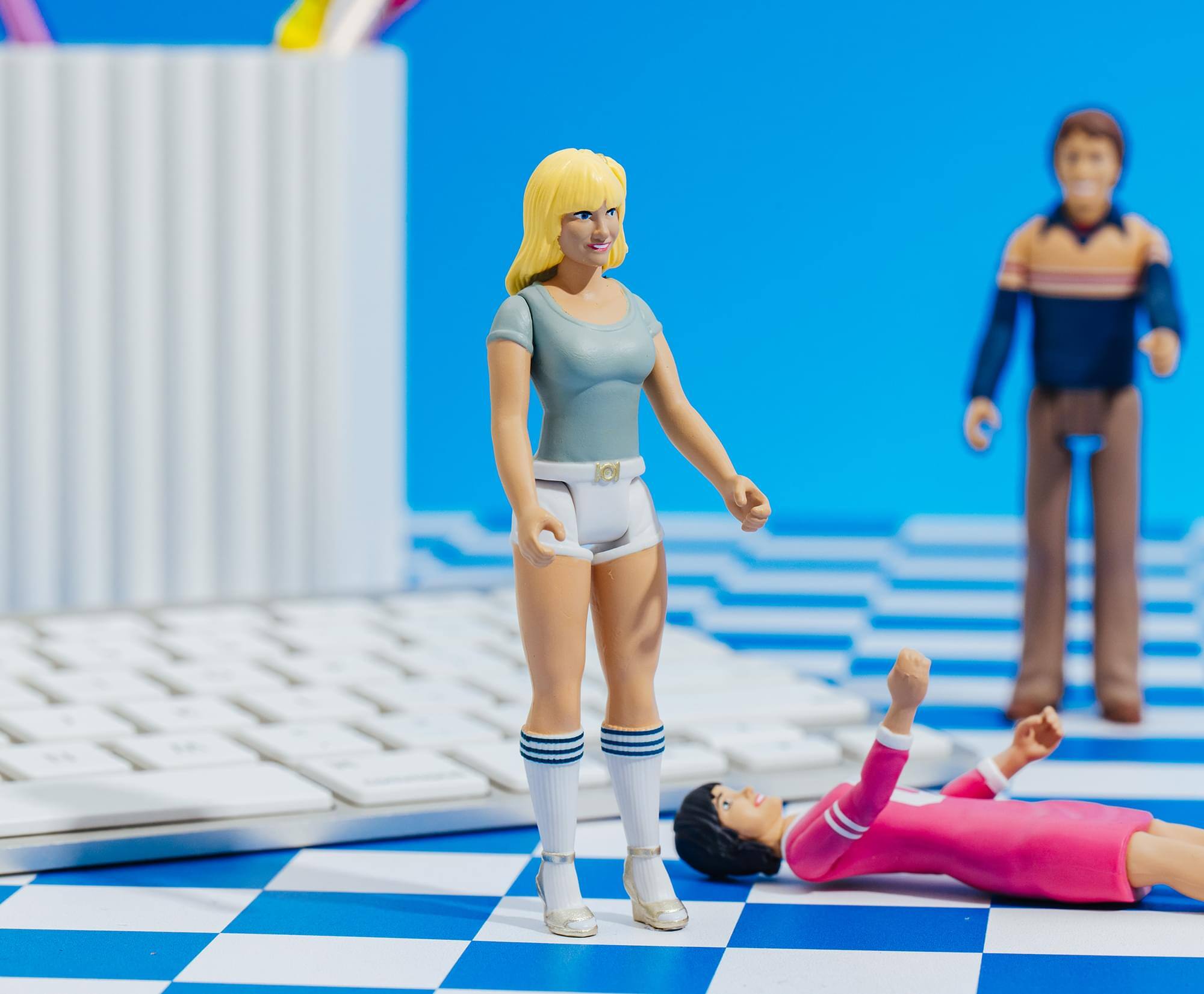 Alt View 5. Toynk - Three's Company 3.75-Inch Retro Action Figure Box Set - Multi-Colored.