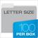 LETTER SIZE
100 PER BOX