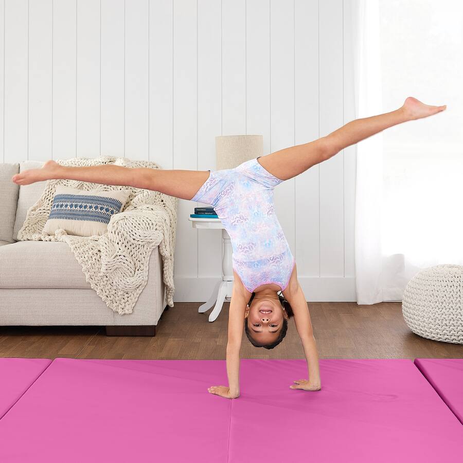 Best Choice Products 10ftx4ftx2in Folding Gym Mat 4 Panel Gymnastics ...