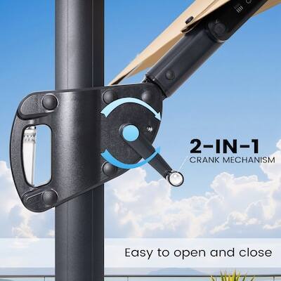 9 IIII 3 2-IN-1 CRANK MECHANISM Easy to open and close