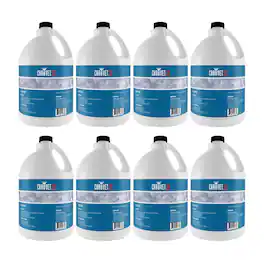 CHAUVET DJ - 1 Gallon of Fog Smoke Juice Fluid for Fog Machines (8 Pack) | 8 x FJU - Black