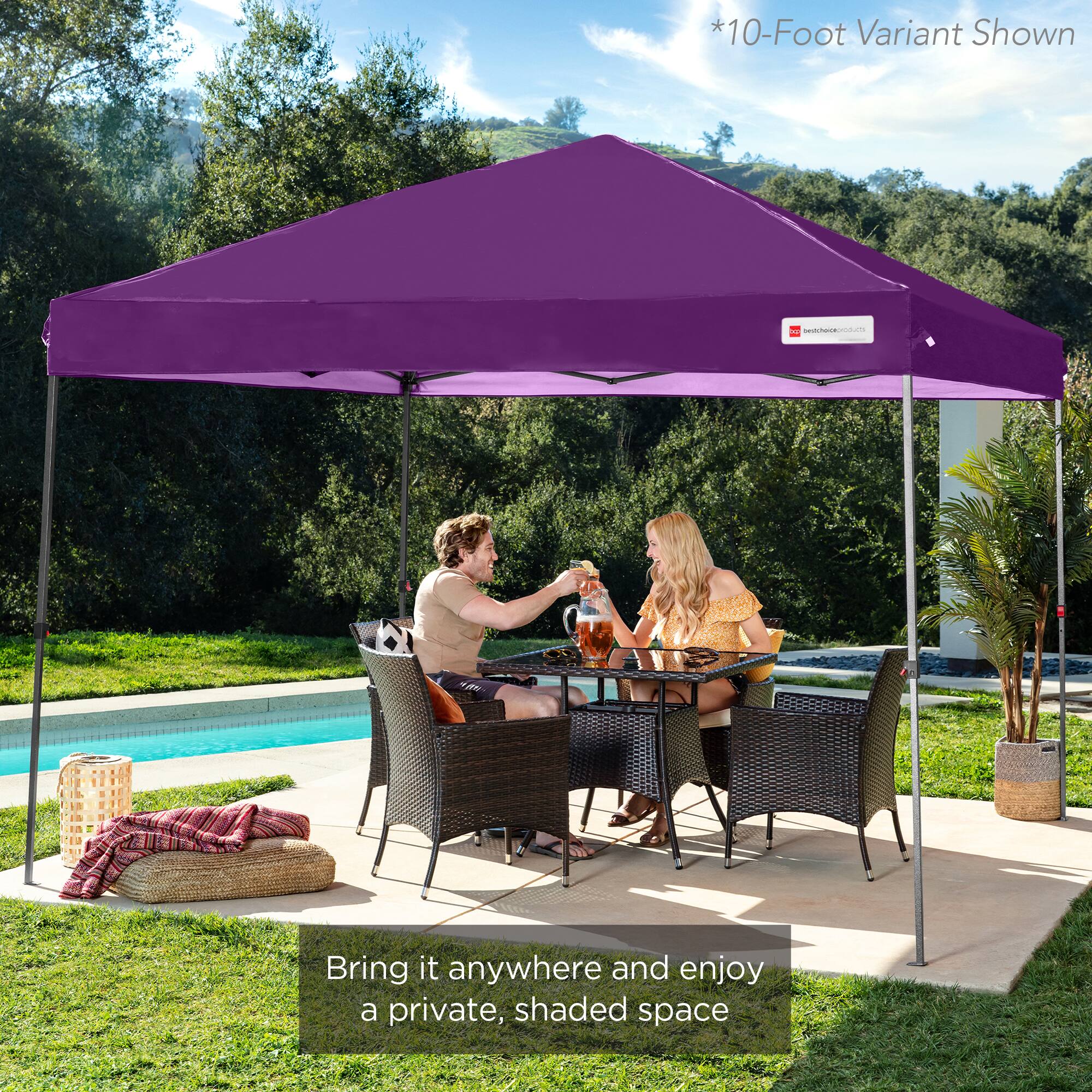 *10-Foot Variant Shown

Bring it anywhere and enjoy a private, shaded space

*10-Foot Variant Shown