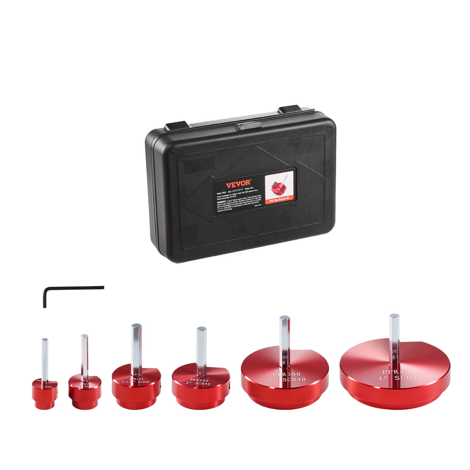 VEVOR - PVC Pipe Reamer Kit, Aluminum Alloy, PVC Pipe Fitting Reamer Plumbing Tools Kit, PVC Socket Saver for SCH 40 - Red price history on PriceWatchPro