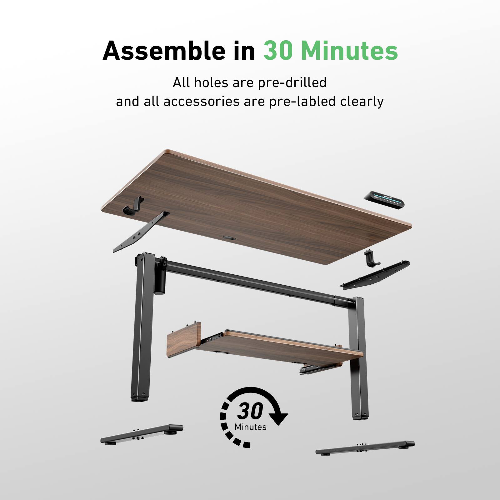 Assemble in 30 Minutes: All holes are pre-drilled and all accessories are pre-labeled clearly.