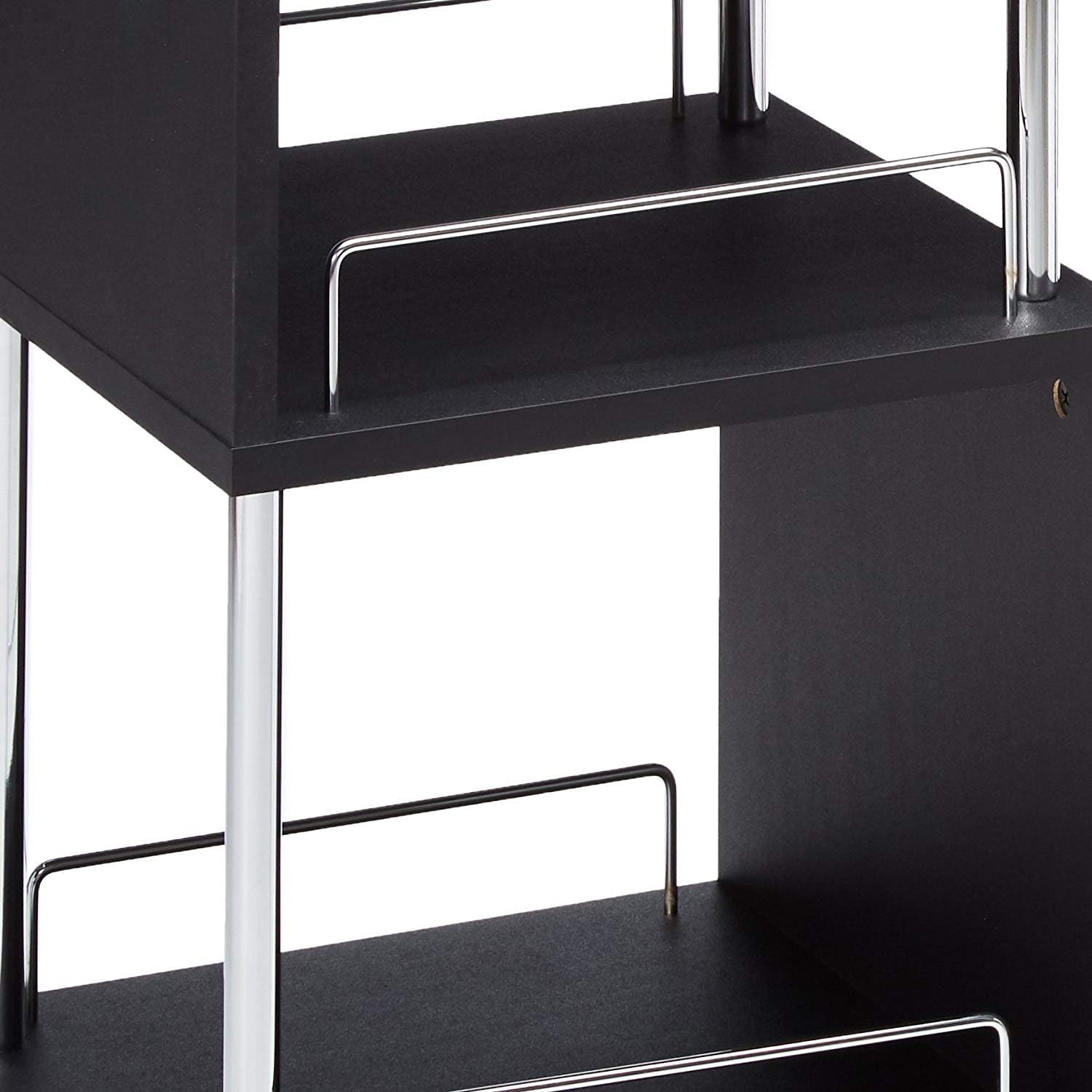 Alt View 1. Kings Brand Furniture - Kings Brand Furniture Minorca Bar Table with Shelves for Wine Bottles & Glasses - Black.