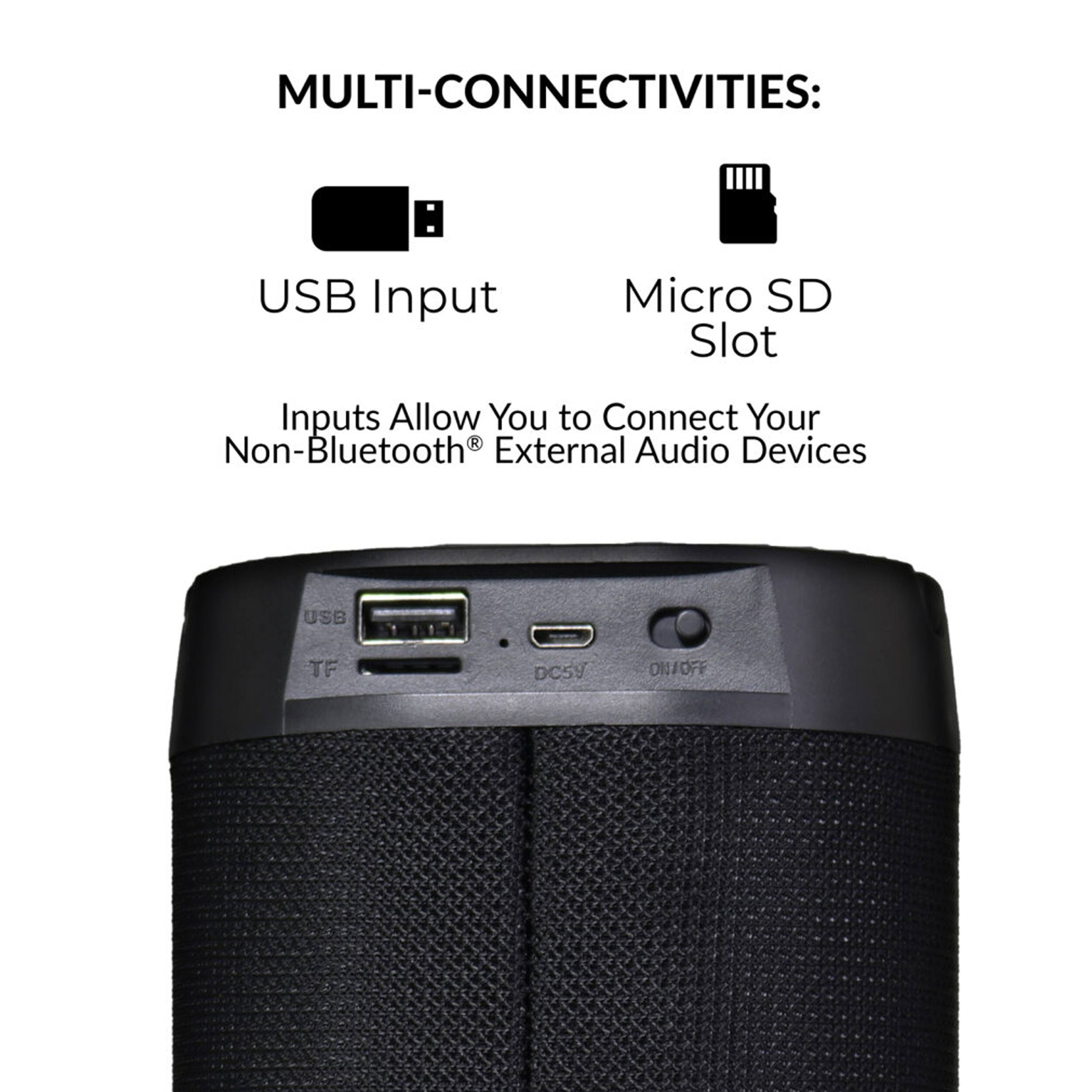 MULTI-CONNECTIVITIES: USB Input Micro SD Slot Inputs Allow You to Connect Your Non-Bluetooth® External Audio Devices