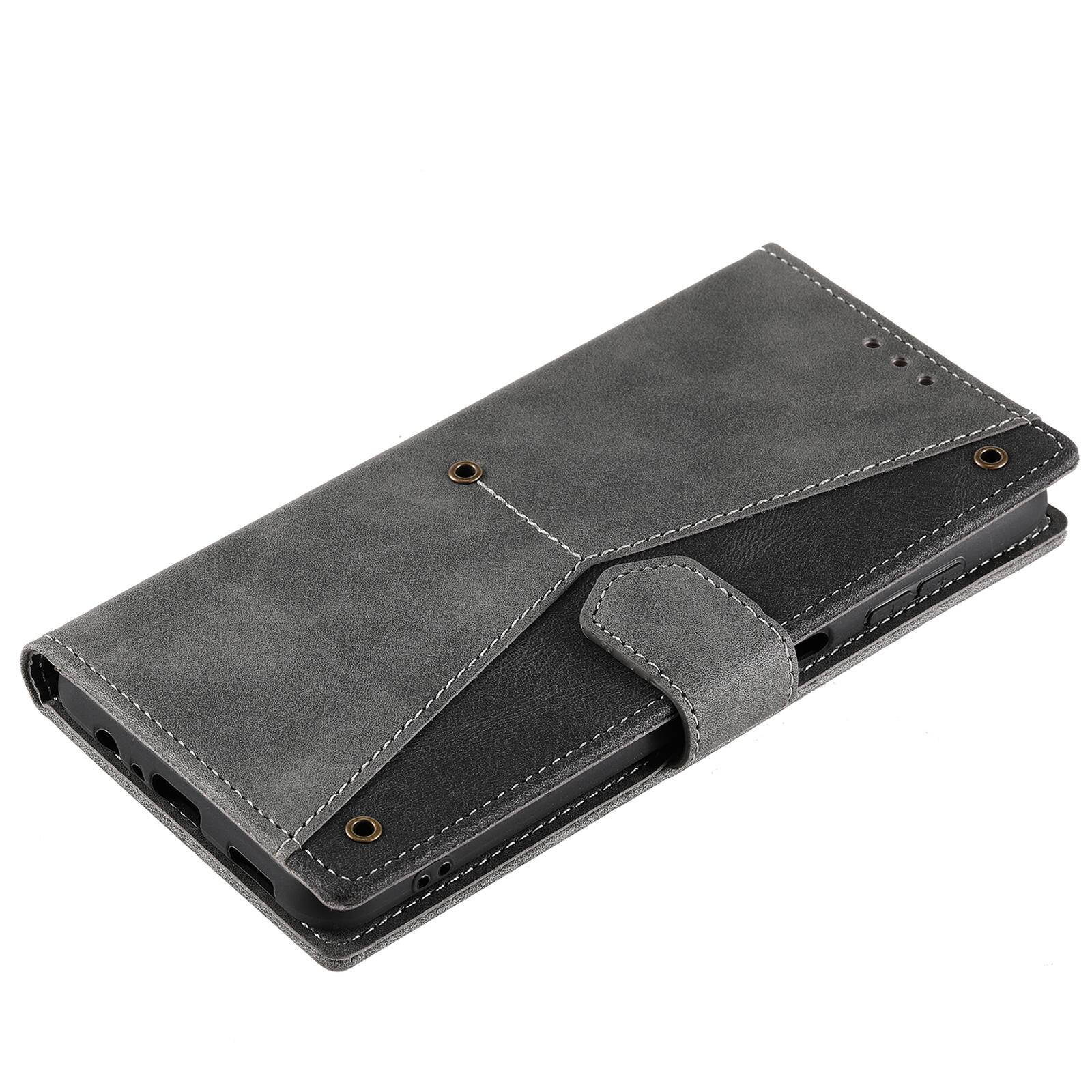 Alt View 2. Dteck - Wallet Case for Apple iPhone 17 Pro,Vintage PU Leather Flip Card Holder Kickstand Magnetic Closure Phone Cover - Gray.