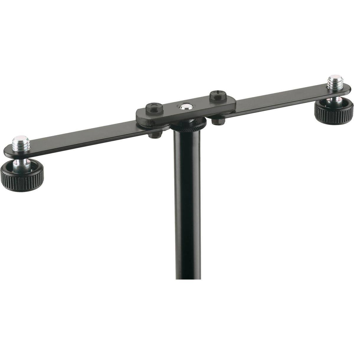 Front. K&M - K&M 23510 Flexible Microphone Bar for Microphone Stands, Black - Black.