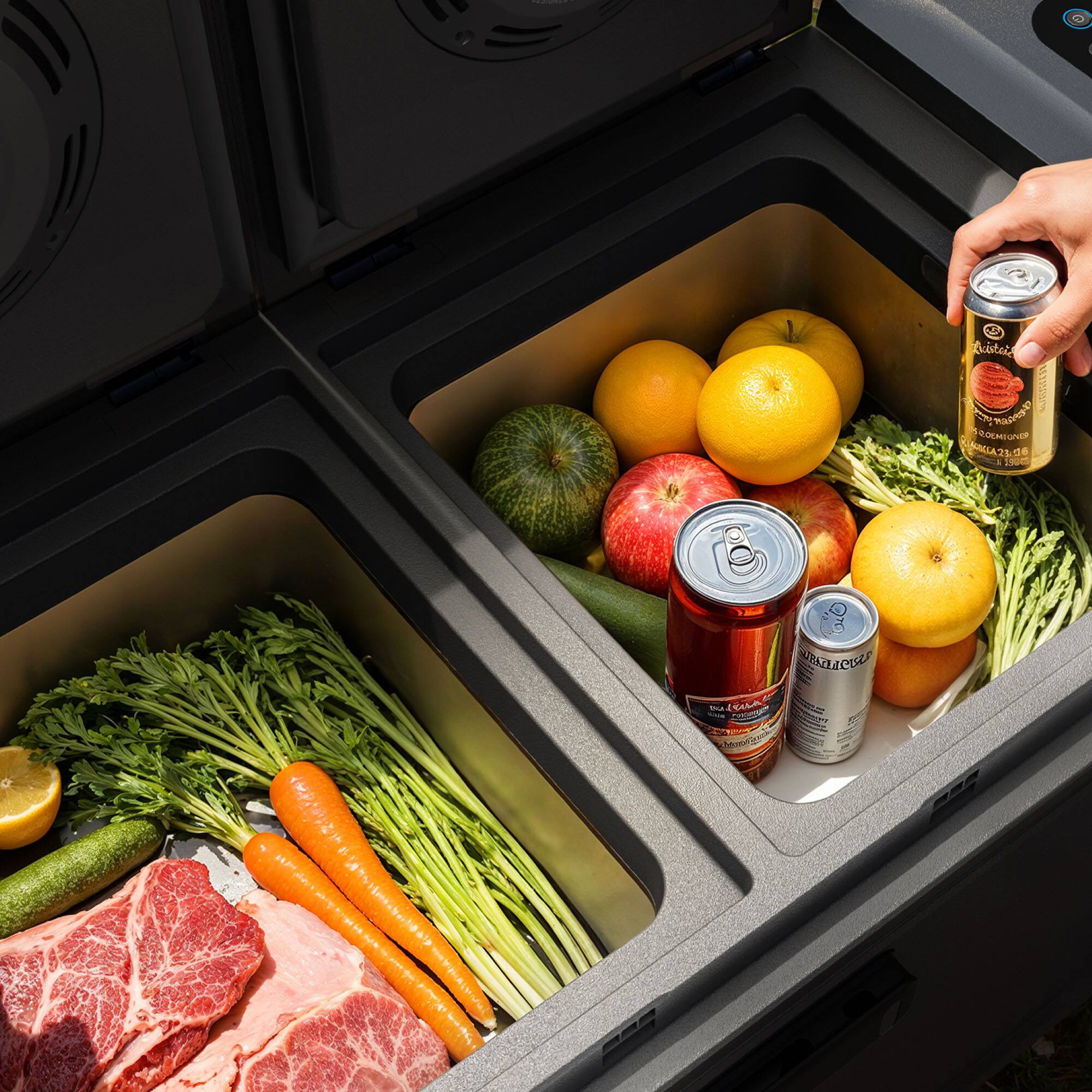 The text on the cans in the image is "Luster" and "JACK DANIEL'S".