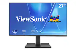 ViewSonic - VG2751 27" IPS 1080p Ergonomic Monitor with Full Adjustability, 100Hz, 4-Port USB Hub, HDMI, DisplayPort, and - Black