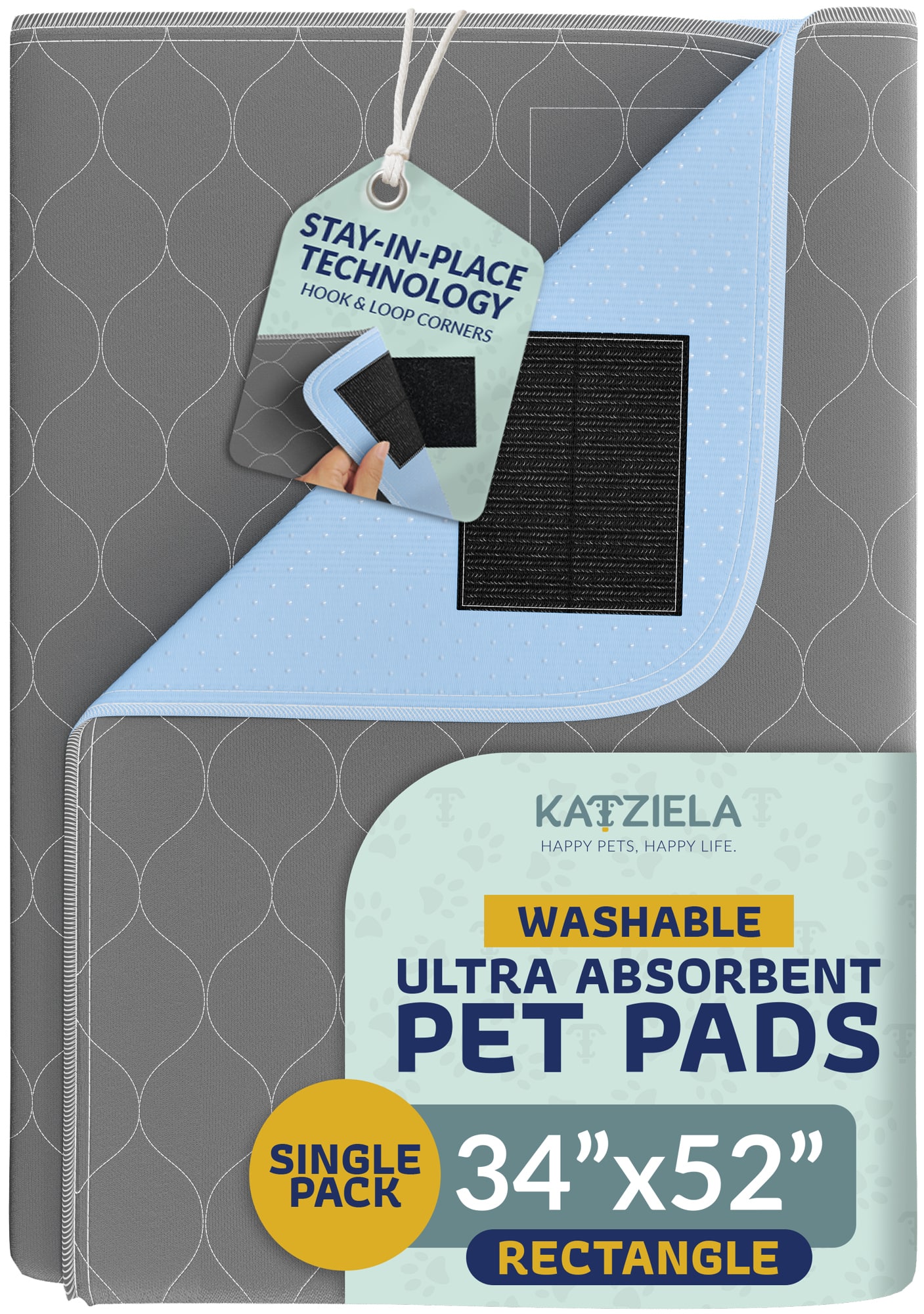 Katziela - Quick-Drying Washable Pee Pads for Dogs With Hook & Loop Rectangular price history on PriceWatchPro