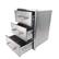 Front. Coyote Outdoor Living - Coyote Outdoor Living 18" Three Drawer Cabinet - Stainless Steel.