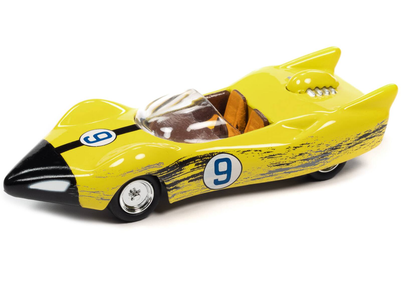 Alt View 1. Johnny Lightning - Racer X's Shooting Star (Raced Version) "Speed Racer" (1967) TV Series "Pop Culture" 1/64 Model Car by Johnny Lightning.