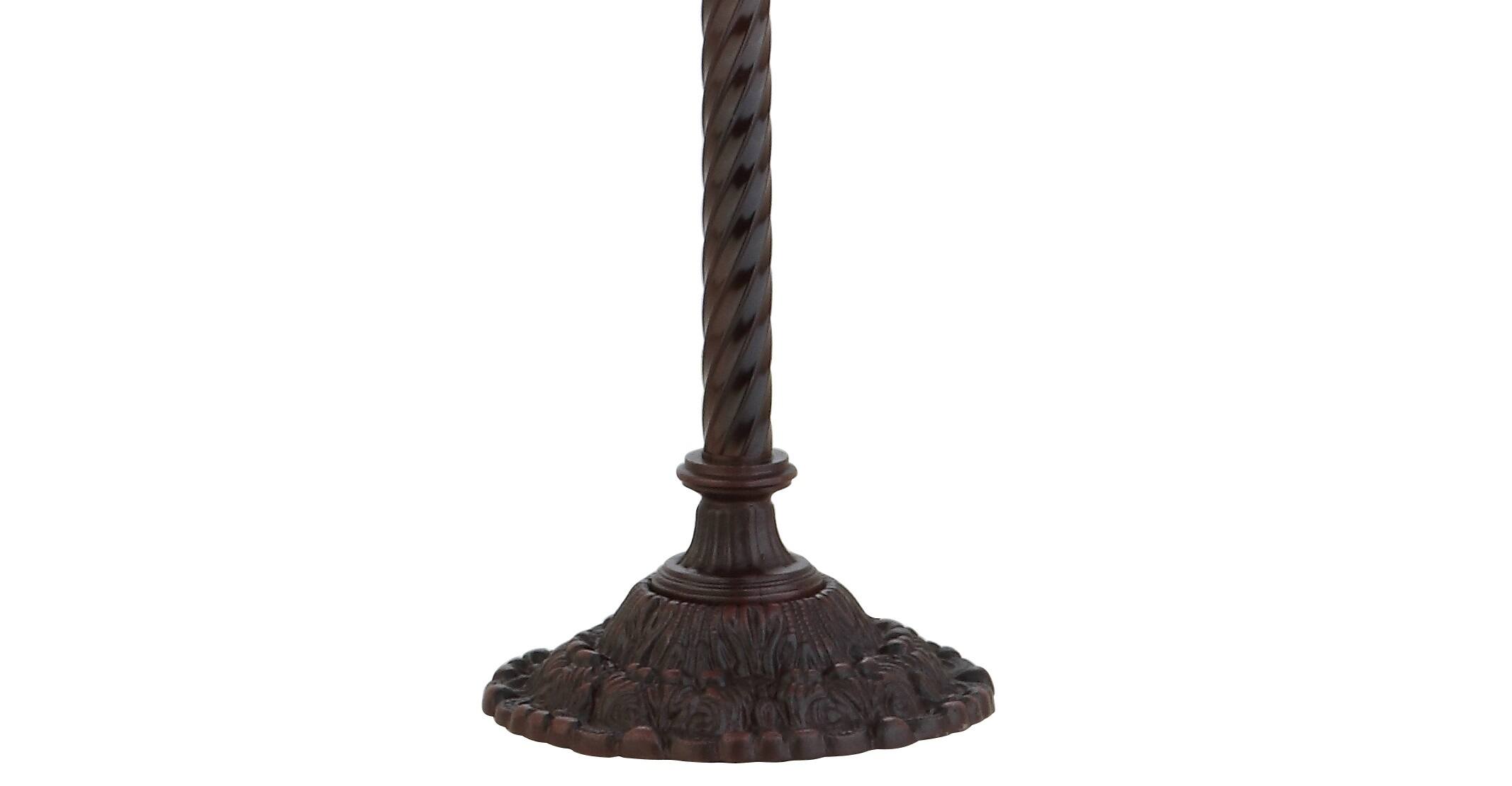 Alt View 3. Jonathan Y - Dragonfly Tiffany-Style 71" Torchiere Floor Lamp, Bronze/Green - Bronze.