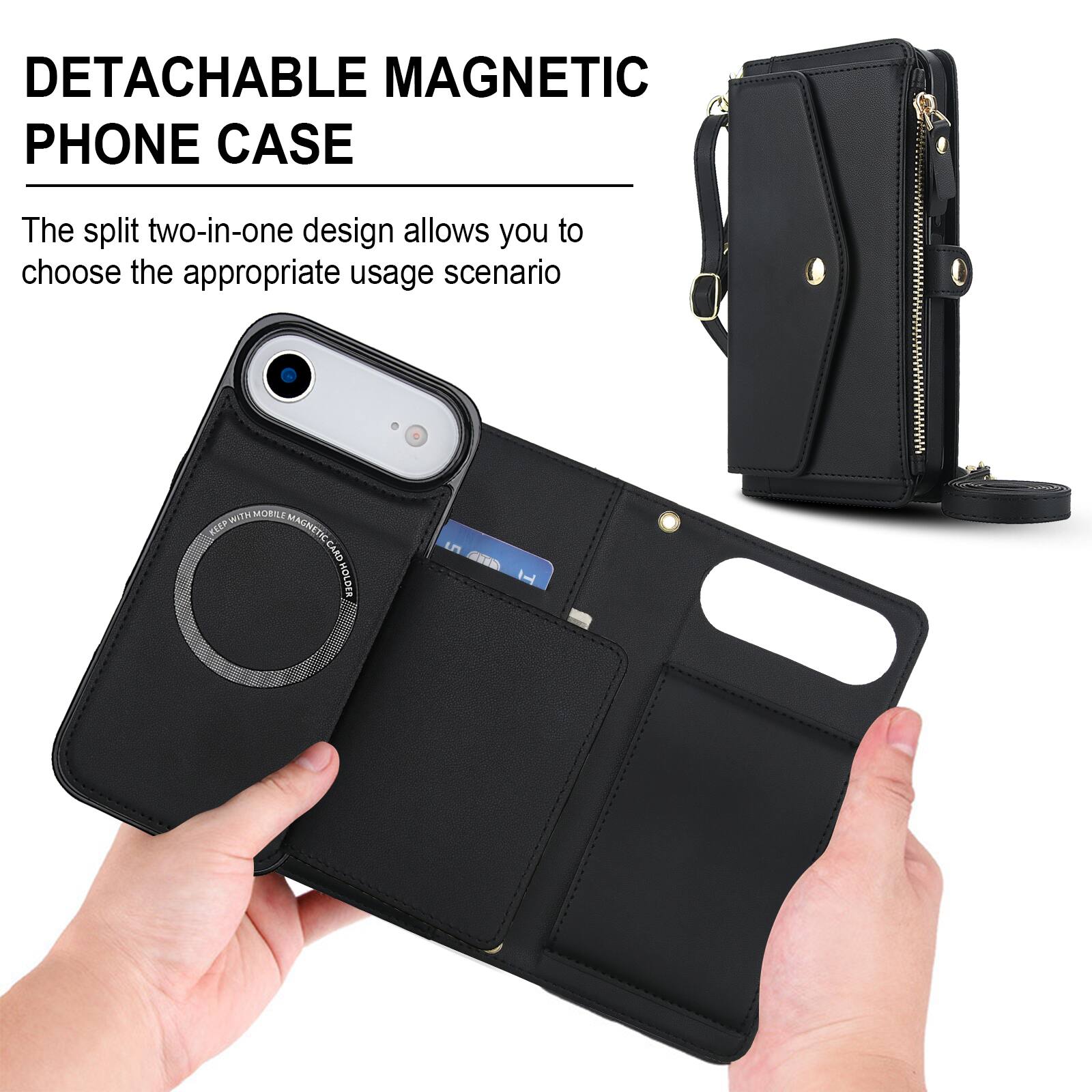 DETACHABLE MAGNETIC PHONE CASE

The split two-in-one design allows you to choose the appropriate usage scenario.