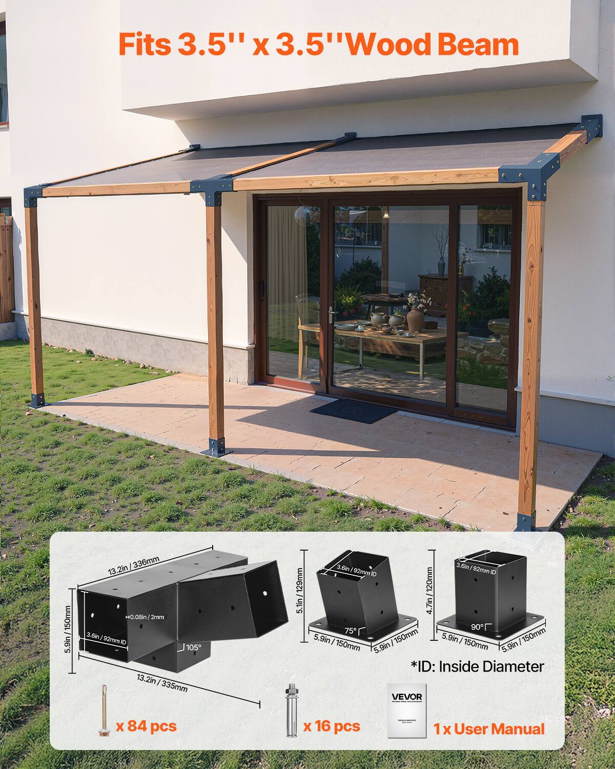 Fits 3.5" x 3.5" Wood Beam

- 5.9in / 150mm
- 3.6in / 92mm ID
- 5.9in / 150mm
- 5.9in / 150mm
- 5.9in / 150mm
- 5.9in / 150mm
- 5.9in / 150mm
- 5.9in / 150mm
- 5.9in / 150mm
- 5.9in / 150mm
- 5.9in / 150mm
- 5.9in / 150mm
- 5.9in / 150mm
- 5.9in / 150mm
- 5.9in / 150mm
- 5.9in / 150mm
- 5.9in / 150mm
- 5.9in / 150mm
- 5.9in
