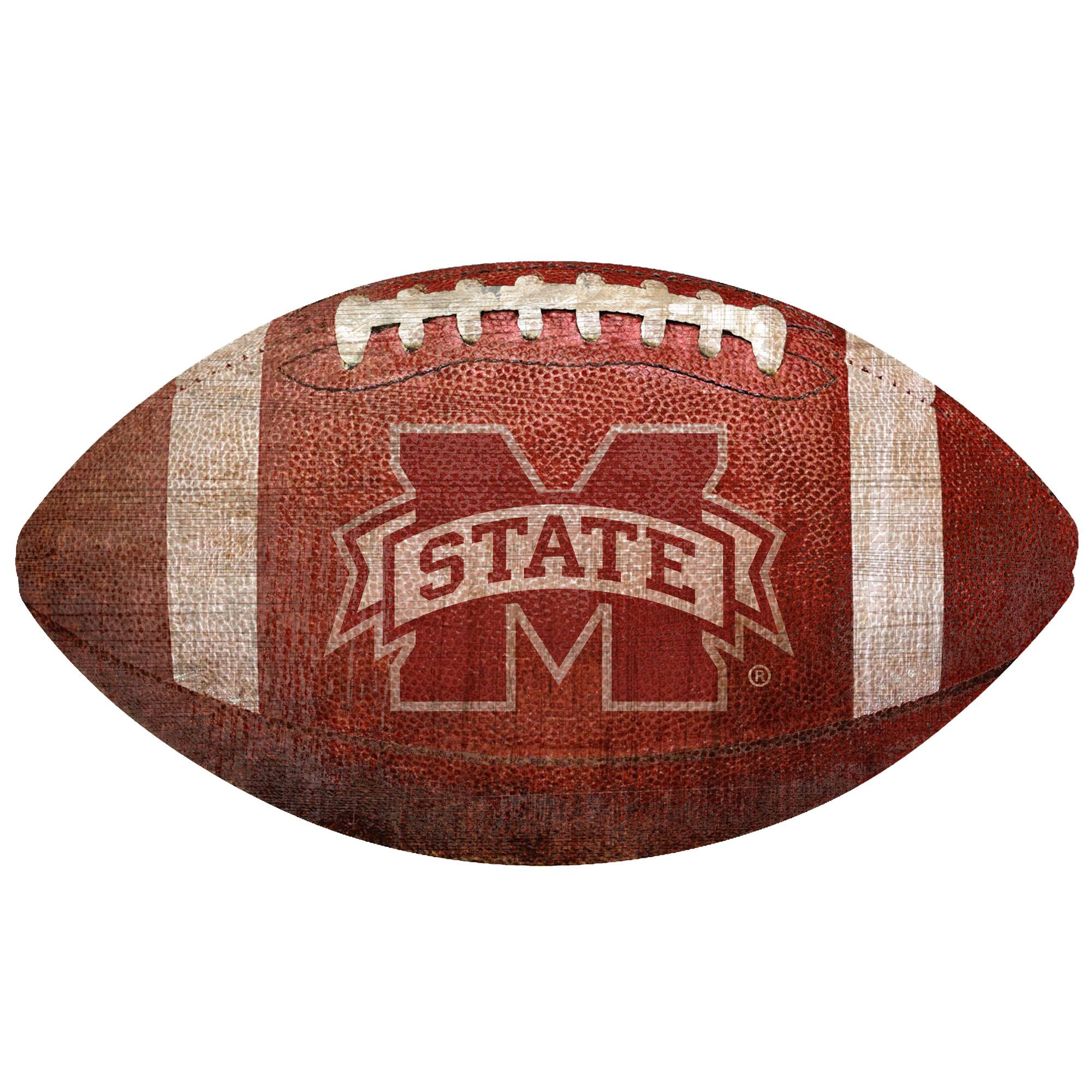 Mississippi State Bulldogs 12'' Football Sign