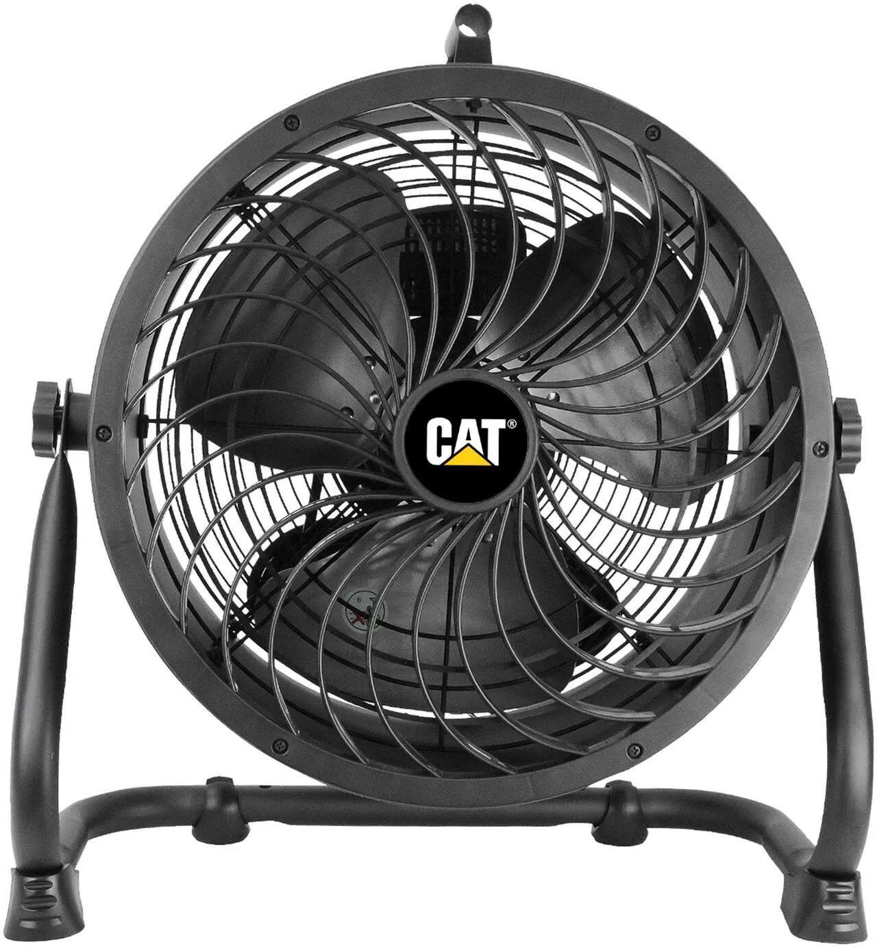 Alt View 1. Caterpillar - Caterpillar® 14" High-Velocity Drum Fan (Black, 2-in-1): 2,300 CFM, 4-Speed, 360° Adjustable.