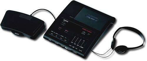 Angle Standard. Sony - Desktop Cassette Transcriber/Recorder.
