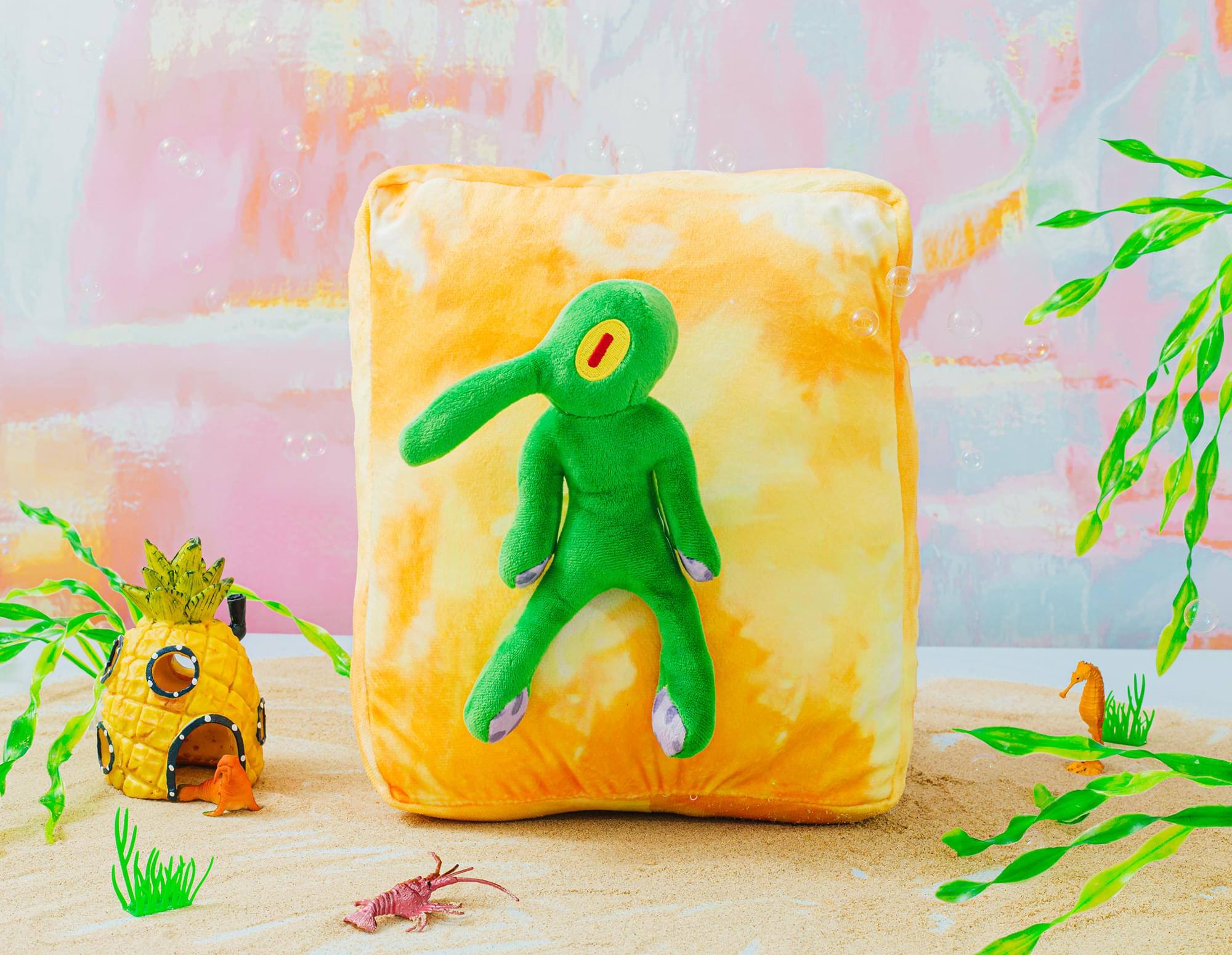 Alt View 4. Nickelodeon - Nickelodeon SpongeBob SquarePants Squidward Painting 12-Inch Collector Plush Toy - Green.