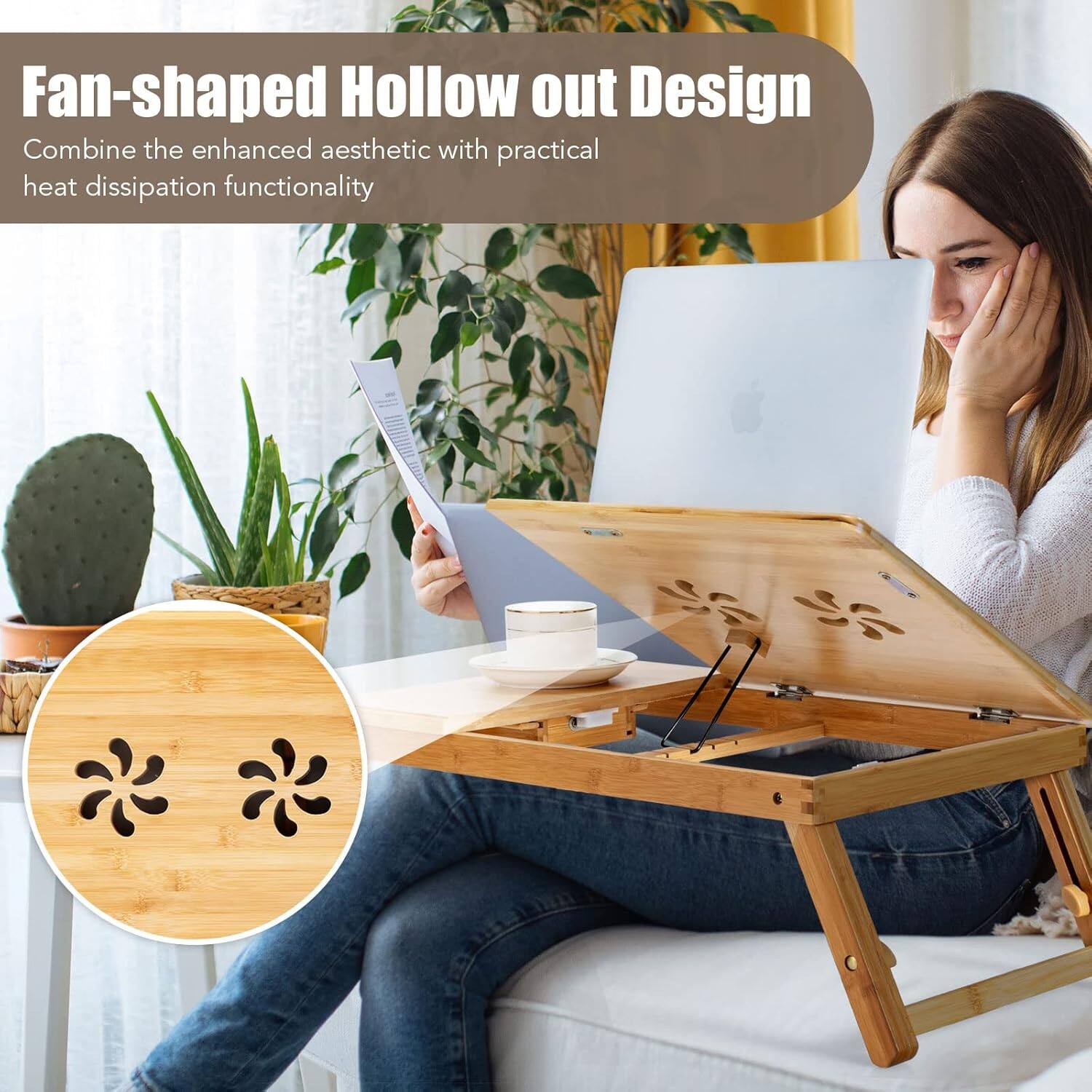 Fan-shaped Hollow out Design  
Combine the enhanced aesthetic with practical heat dissipation functionality
