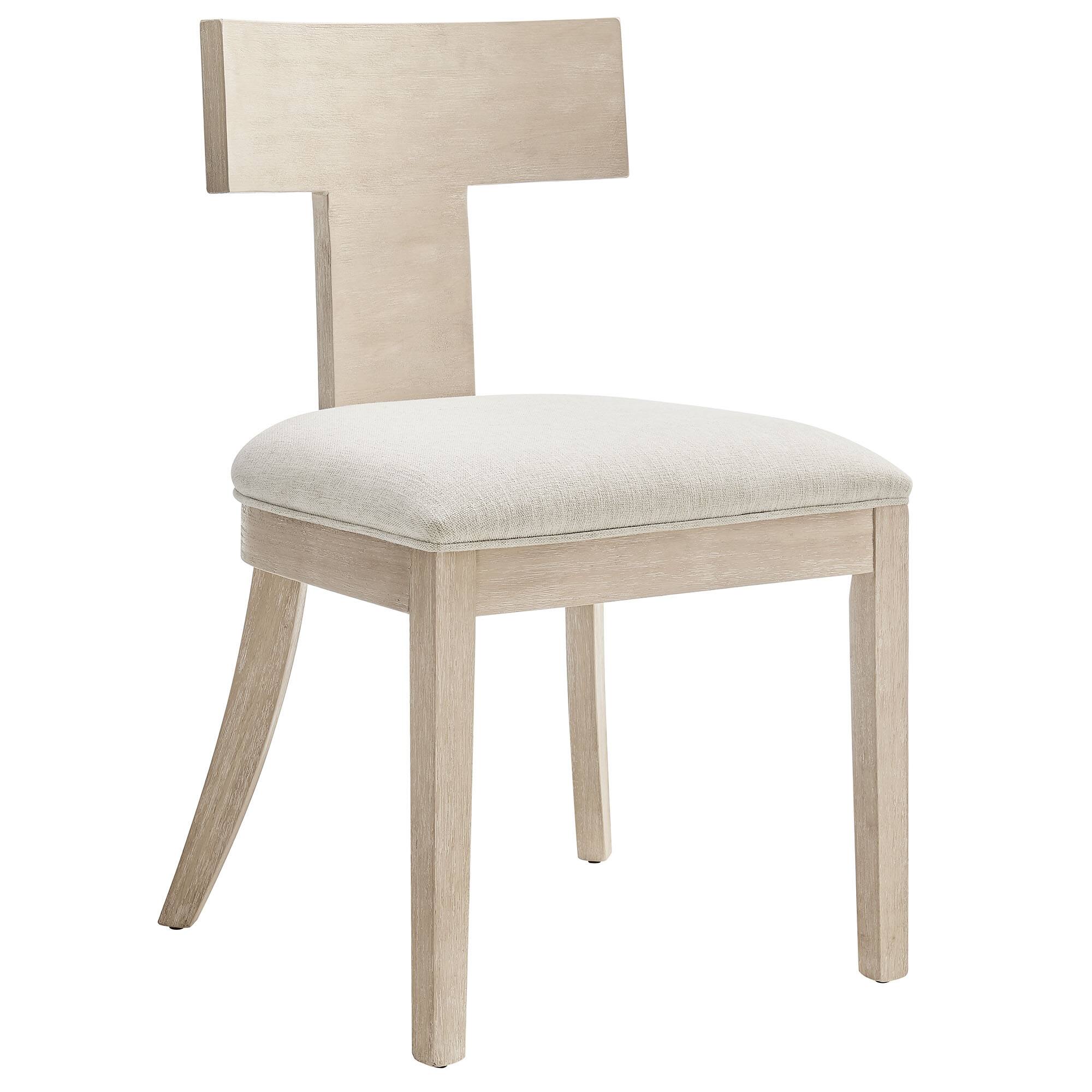 Back. Modway - Peregrine Wood and Fabric Upholstered Dining Chairs Set of 2 by Modway - White.