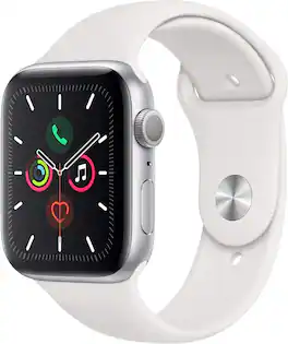 Refurbished Excellent - Apple Watch Series 5 40mm GPS Silver Aluminum - Silver - (2019)
