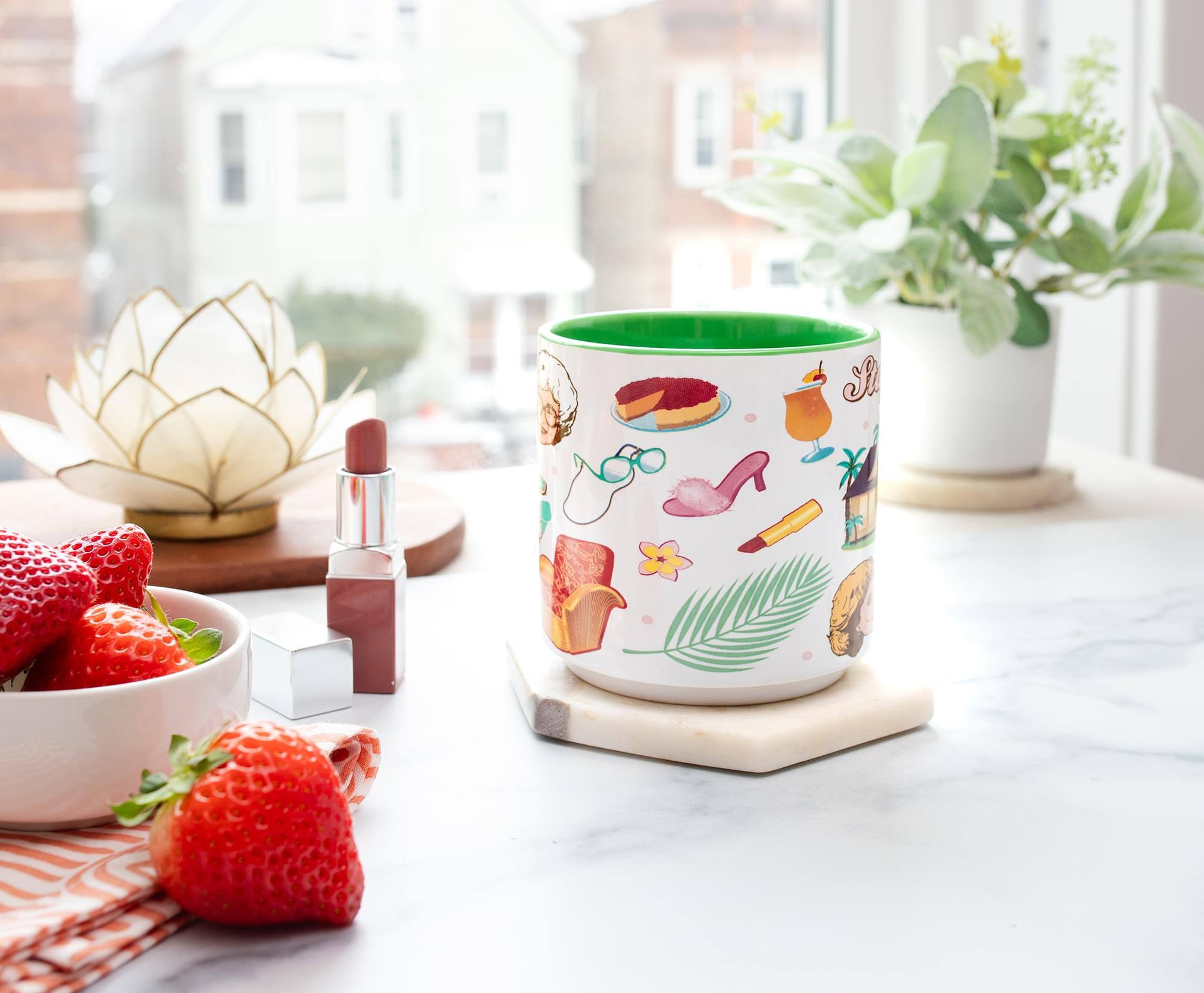 Alt View 3. Silver Buffalo - The Golden Girls Icons Ceramic Coffee Mug | Holds 13 Ounces - Blue.