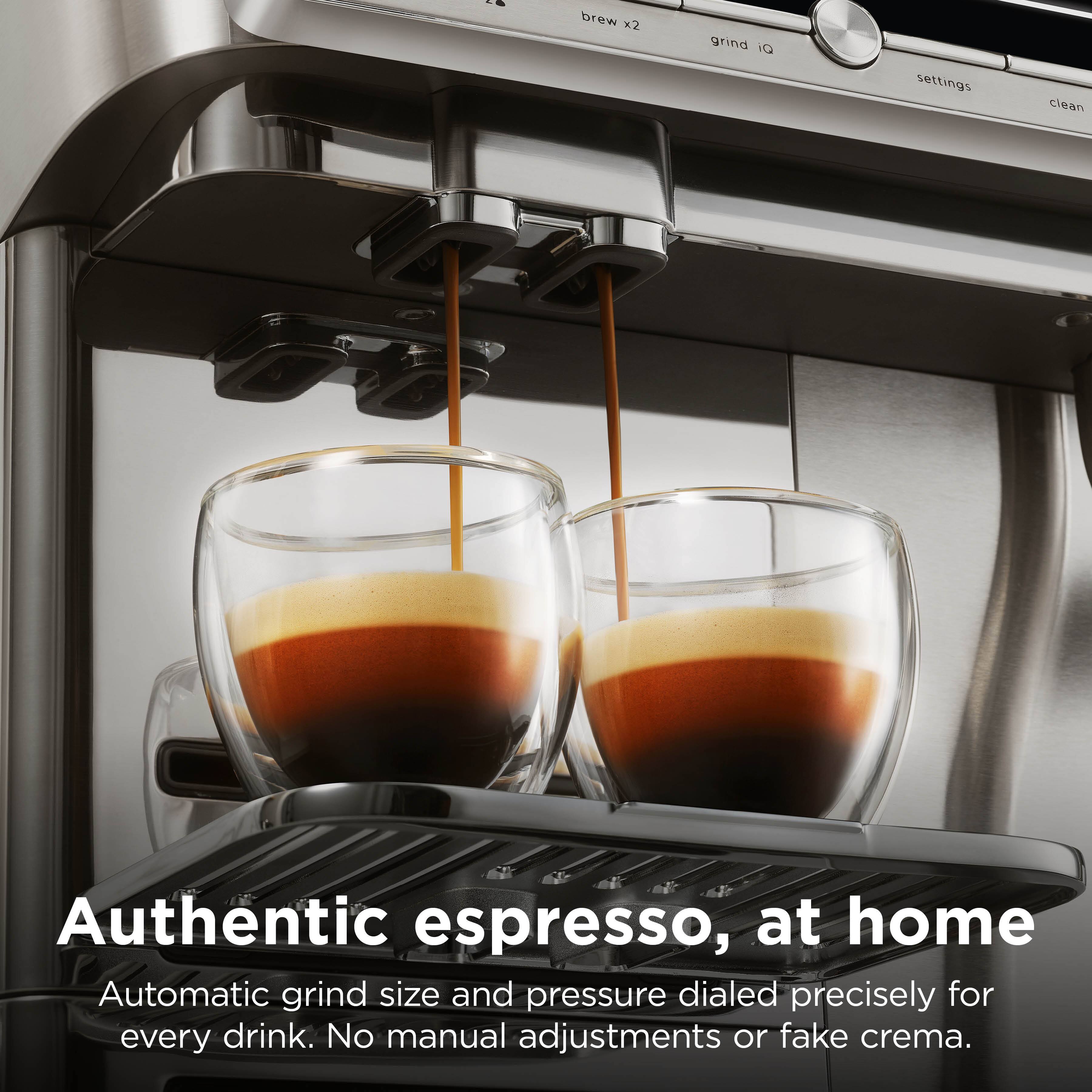 Authentic espresso, at home

Automatic grind size and pressure dialed precisely for every drink. No manual adjustments or fake crema.