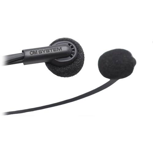 Back. OM System - In-Ear Transcription Earphones with 13' Cable, Sound Isolation & 3.5mm Right-Angle Plug, Soft Foam, Earbud Style Fit - Black.