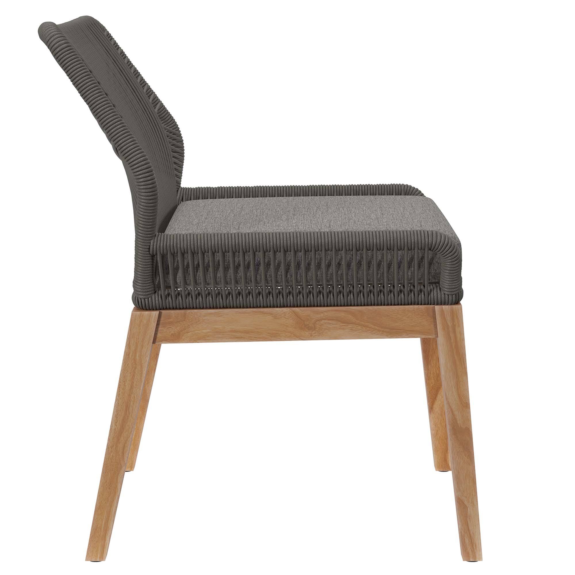 Alt View 1. Modway - Wellspring Outdoor Patio Teak Wood Dining Chair by Modway - Gray Graphite.