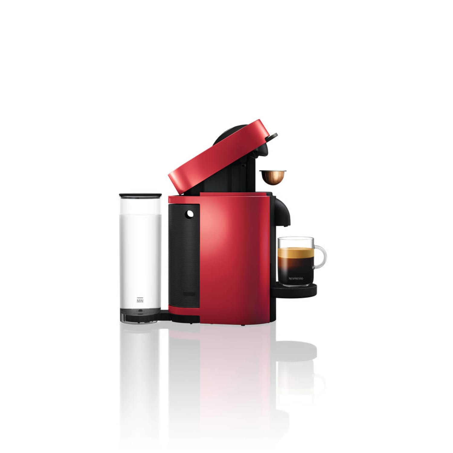 Alt View 11. De'Longhi - Nespresso Vertuo Plus Coffee and Espresso Maker by De'Longhi with Aeroccino Milk Frother - Cherry Red.