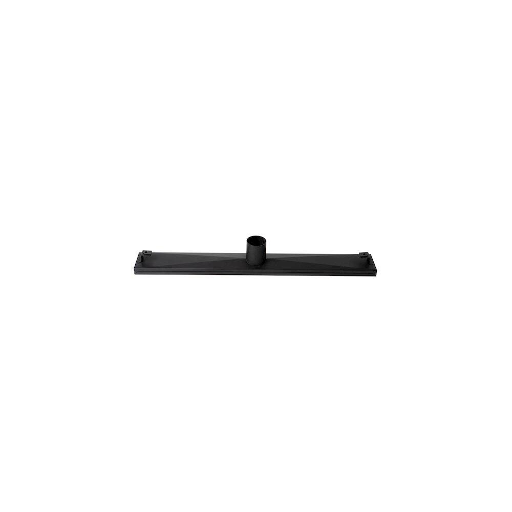 Alt View 1. Alfi - 24" Black Matte Stainless Steel Linear Shower Drain with Groove Holes - Black.