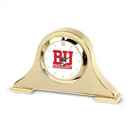 Jardine - Boston University Team Logo Napoleon Desk Clock - Gold