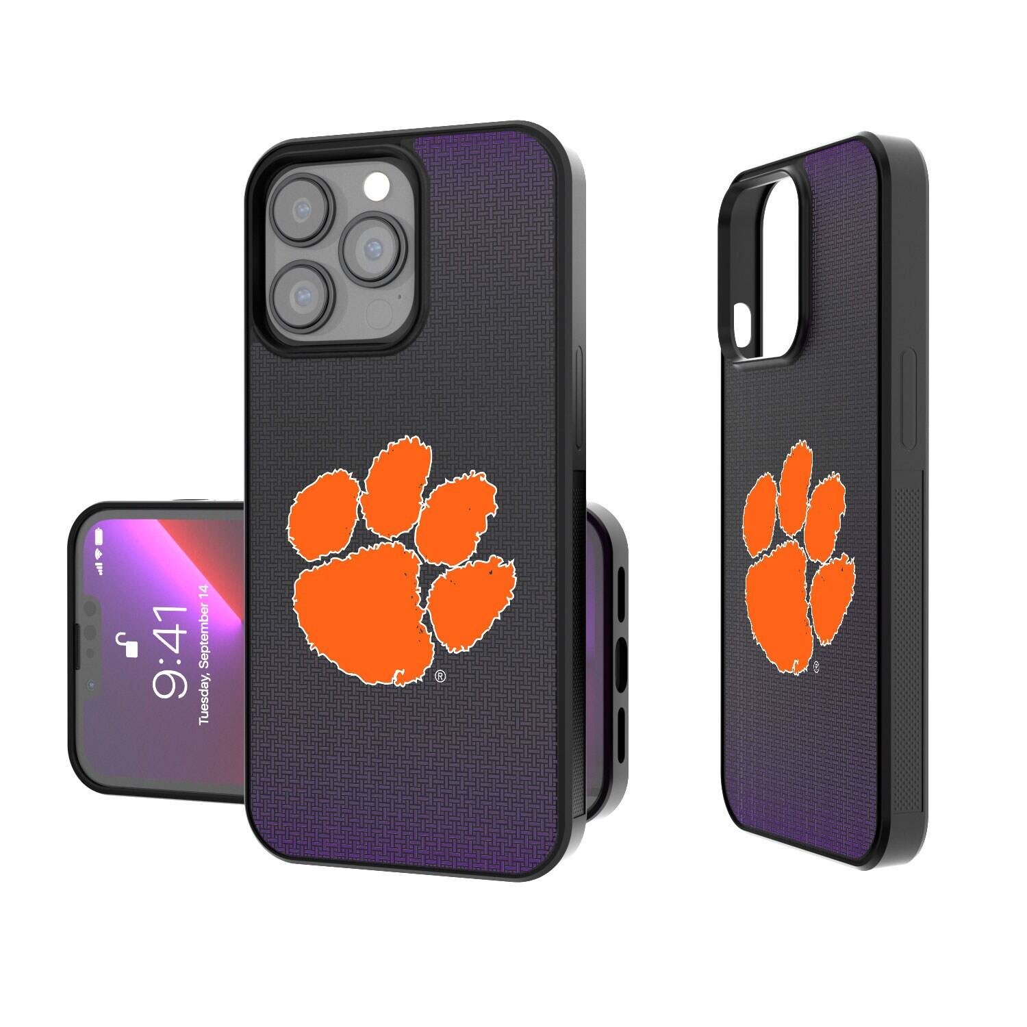 Keyscaper - NCAA - Clemson Tigers Linen Logo iPhone Bump Case - 15 - Black price history on PriceWatchPro