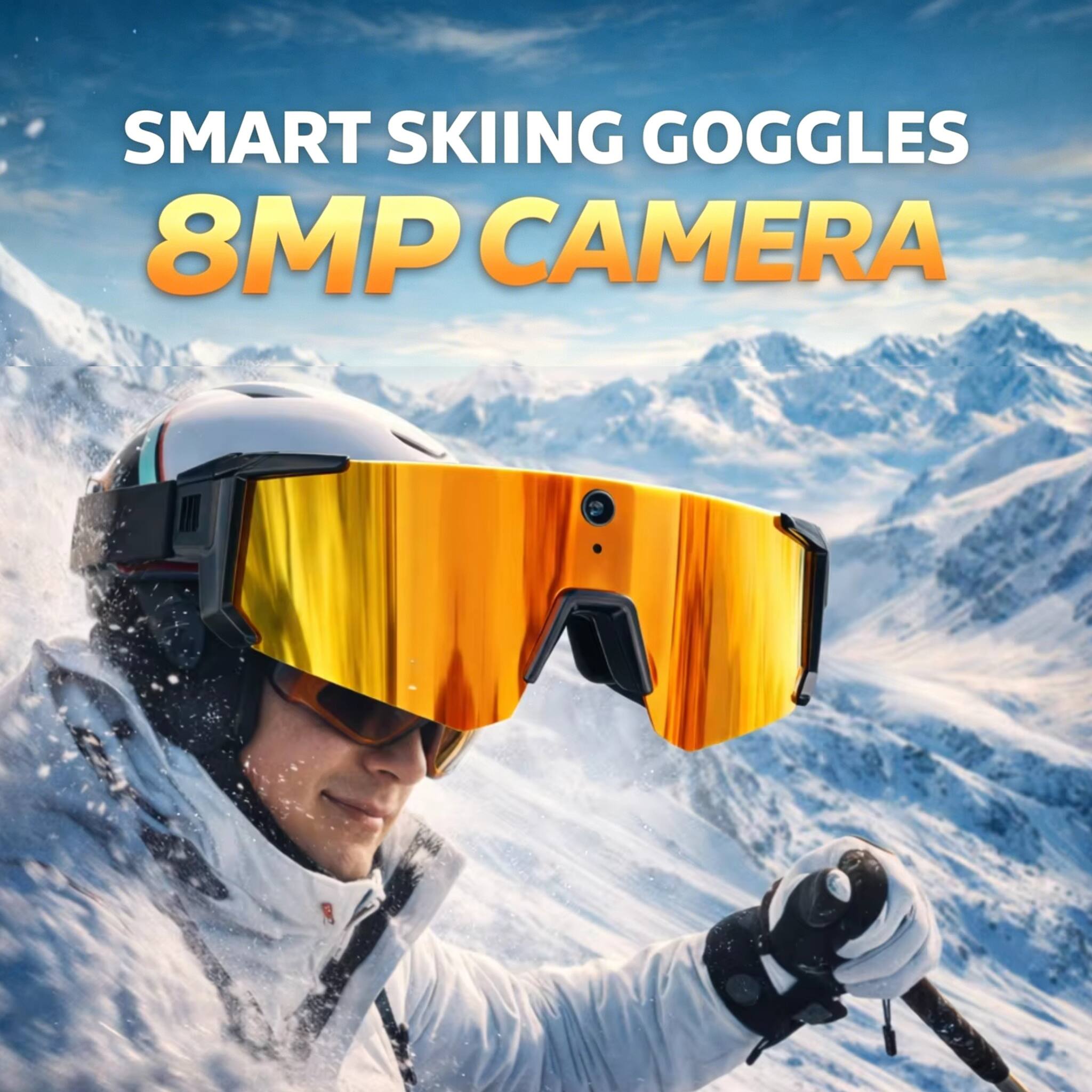 SMART SKIING GOGGLES  
8MP CAMERA